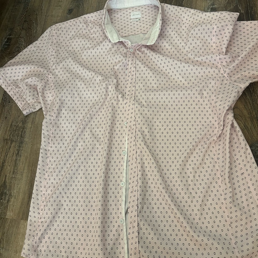 Buckle Pink Patterned Casual Button Down Shirt